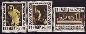 Парагвай, 1967, Пасха, Живопись, 3 марки Авиапочта